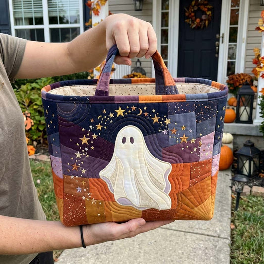 Starlit Ghost Glow Quilted Storage Basket GDTONTD1607