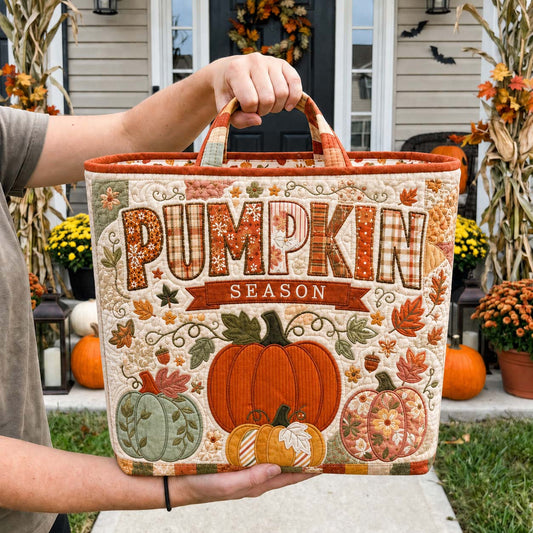 Pumpkin Patch Blessing Quilted Storage Basket GDTONTD1610