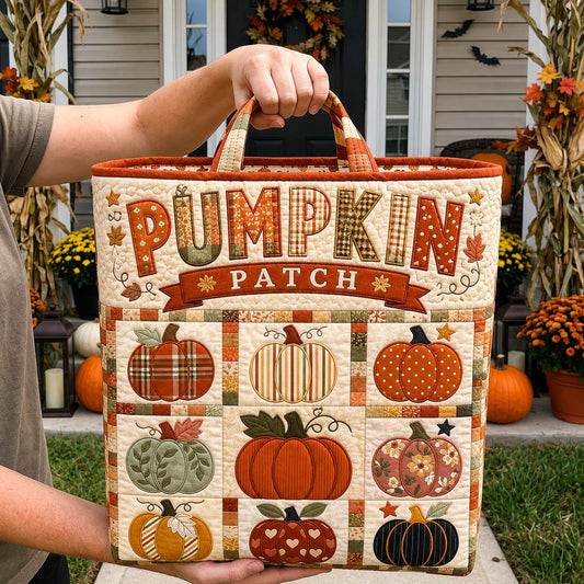 Pumpkin Patch Parade Quilted Storage Basket GDTONTD1612