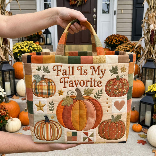 Favorite Fall Pumpkins Quilted Storage Basket GDTONTD1615