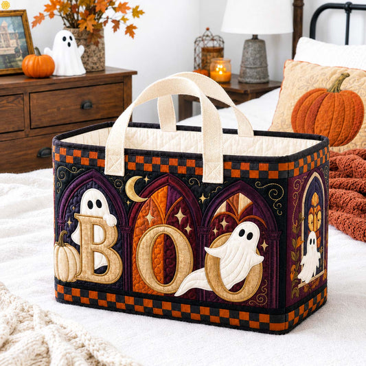 Midnight Boo Manor Quilted Storage Basket GDTONTD1630