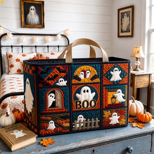 Nine Ghost Keepsakes Quilted Storage Basket GDTONTD1631
