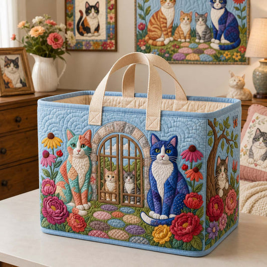 Garden Gate Guardians Quilted Storage Basket GDTONTD1639