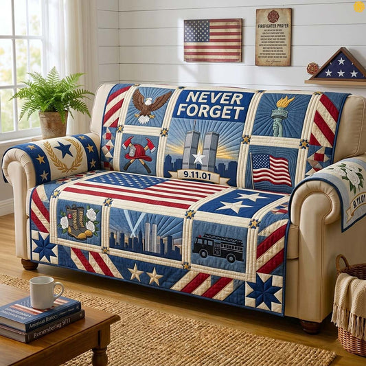 Patriot Tribute Never Forget Qulited Sofa Cover GDTONTD1659