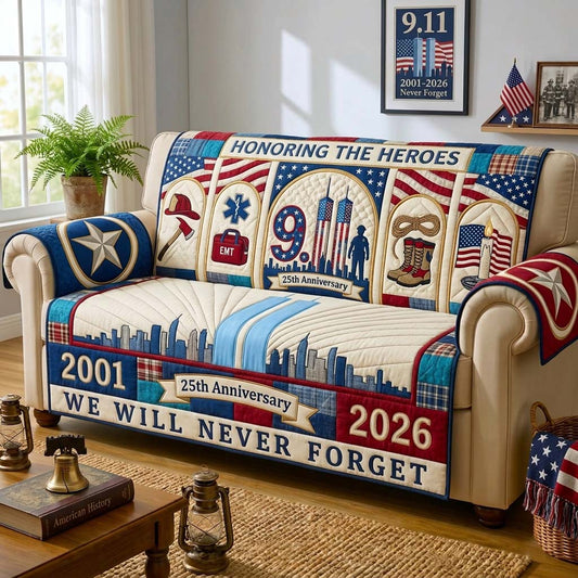 Honoring the Heroes Qulited Sofa Cover GDTONTD1664