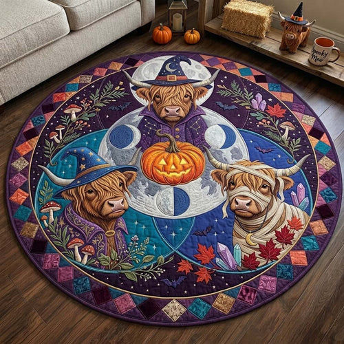 Celestial Highland Coven Qulited Round Mat GDTONTD1684