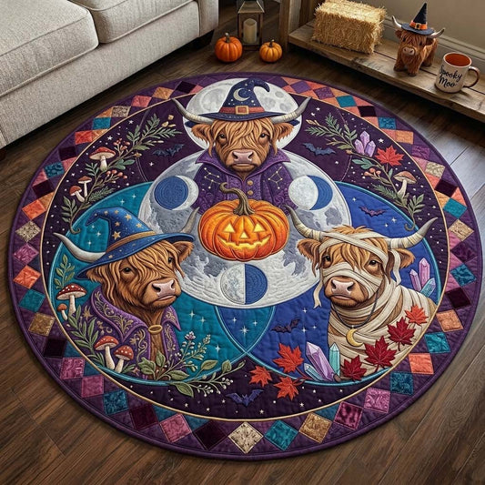 Celestial Highland Coven Qulited Round Mat GDTONTD1684