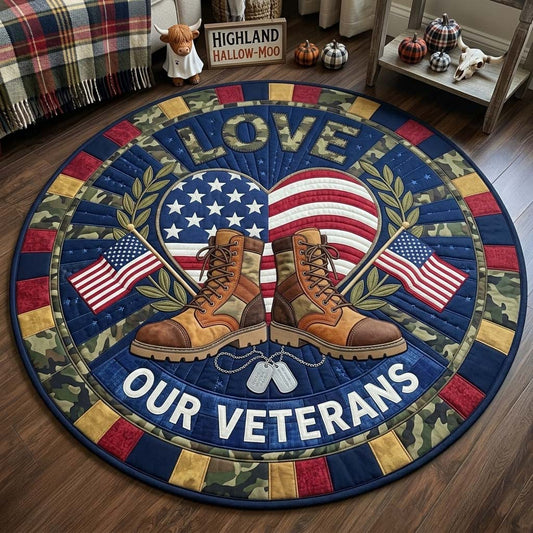 Guardians Of Veteran Honor Qulited Round Mat GDTONTD1685