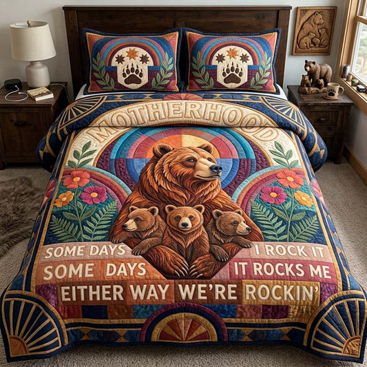 The Unshaken Matriarch 3-Piece Quilted Bedding Set GDTONTD1711