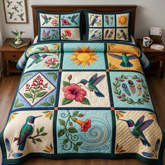 Nine Gardens Of Fligh 3-Piece Quilted Bedding Set GDTONTD1717
