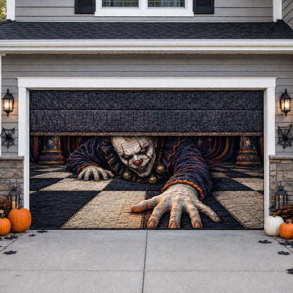 Midnight Checker Crawl Garage Door Banner GDTONTD1757