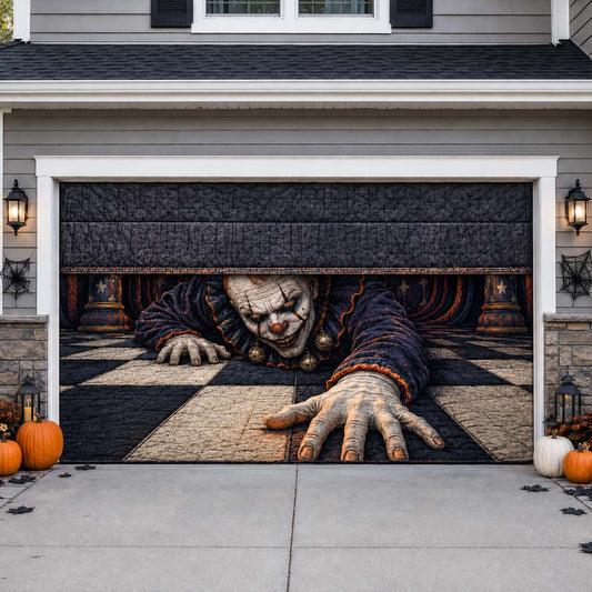 Midnight Checker Crawl Garage Door Banner GDTONTD1757