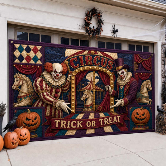 Vintage Gothic Dark Carnival Garage Door Banner GDTONTD1786
