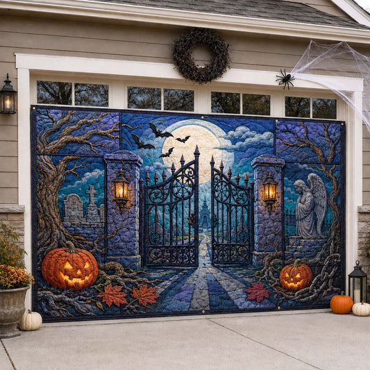 Midnight Cursed Carnival Gate Garage Door Banner GDTONTD1787