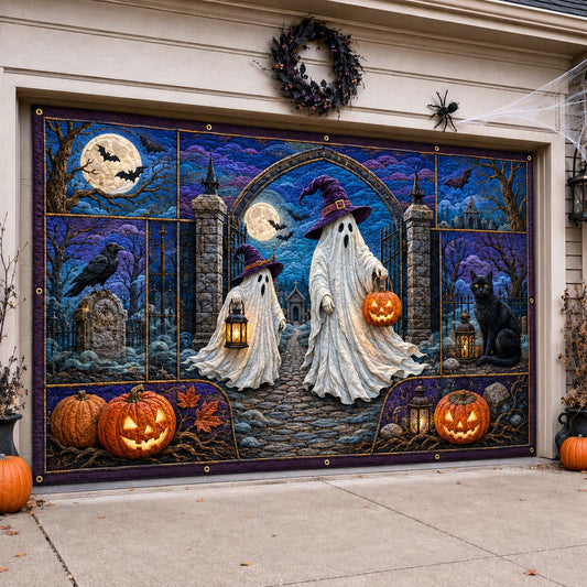 Moonlit Ghosts Beyond the Gate Garage Door Banner GDTONTD1788