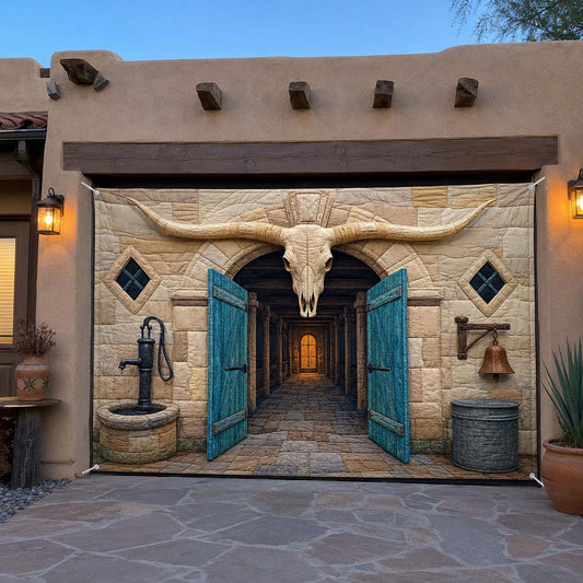 Blue Hour Adobe Stable Garage Door Banner GDTONTD1794