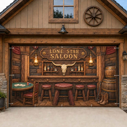 Lone Star Cattleman Saloon Garage Door Banner GDTONTD1797
