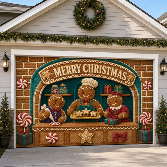 Gingerbread Sweetshop Christmas Window Garage Door Banner GDTONTD1802
