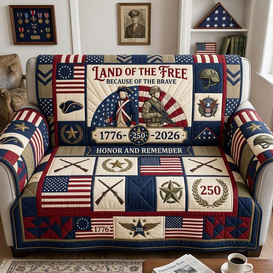 American Legacy of Courage Quilted Sofa Cover GDTONTD1808