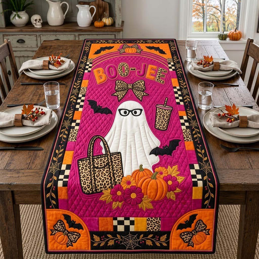 BOO JEE Autumn Glam Quilted Table Runner GDTONTD1813