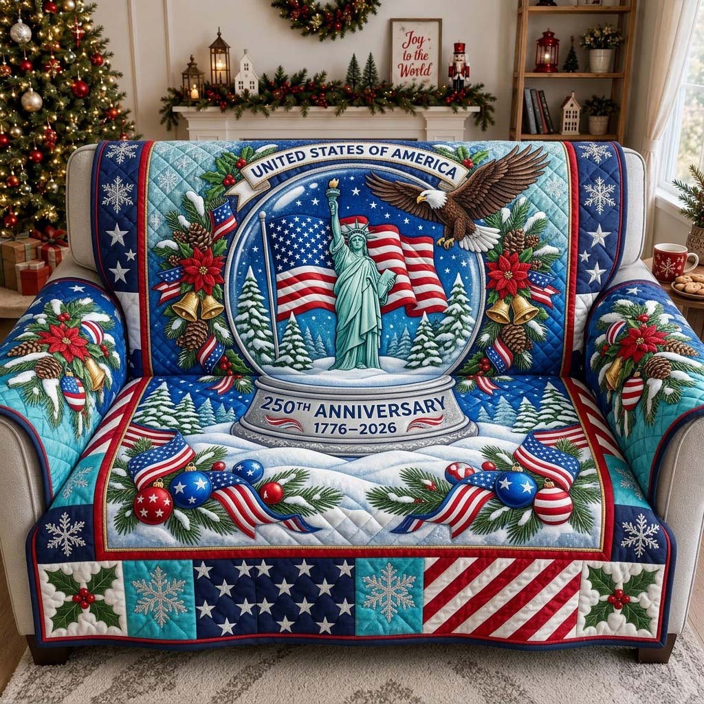 Liberty Snowglobe 250 Quilted Sofa Cover GDTONTD1862