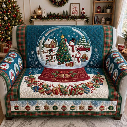 Christmas Snow Globe Quilted Sofa Cover GDTONTD1865
