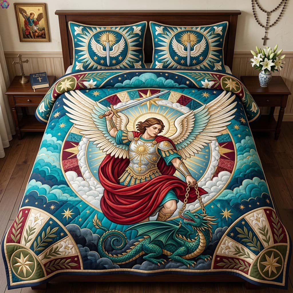 Celestial Triumph Mandala 3-Piece Quilted Bedding Set GDTONTD1869
