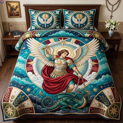 Celestial Triumph Mandala 3-Piece Quilted Bedding Set GDTONTD1869