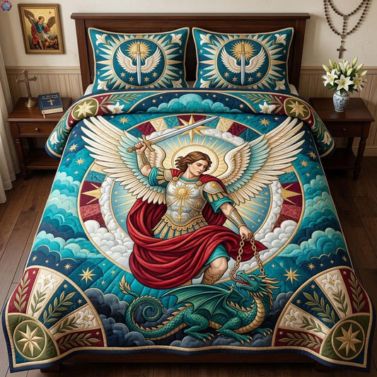 Celestial Triumph Mandala 3-Piece Quilted Bedding Set GDTONTD1869