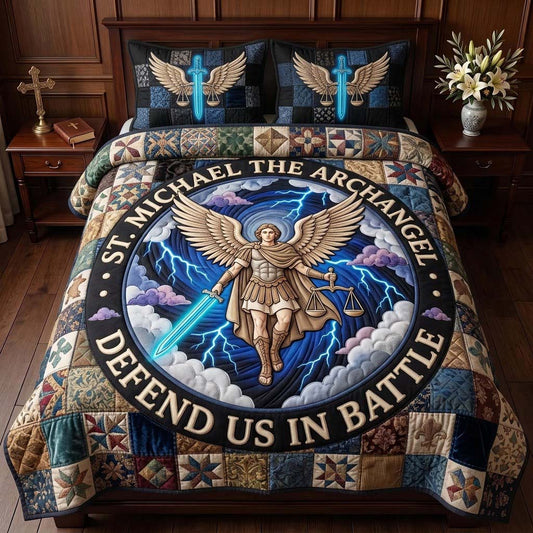 Celestial Judgment 3-Piece Quilted Bedding Set GDTONTD1872