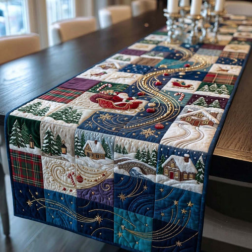 Block Sleigh Journey Quilted Table Runner GDTONTD1912