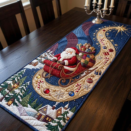 Santa Sleigh Journey Quilted Table Runner GDTONTD1913