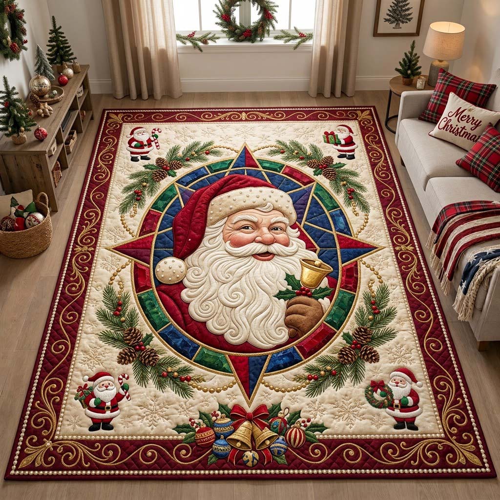 Jeweled Hearth Of Santa Area Rug GDTONTD1935