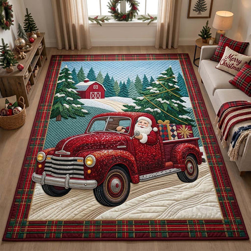 Beaded Crimson Truck Area Rug GDTONTD1941