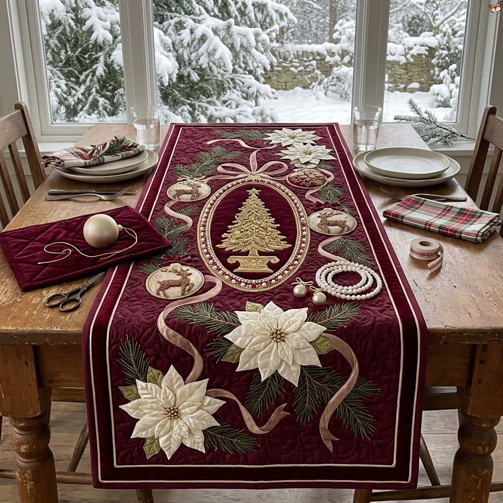 Unfinished Golden Garland Quilted Table Runner GDTONTD1996