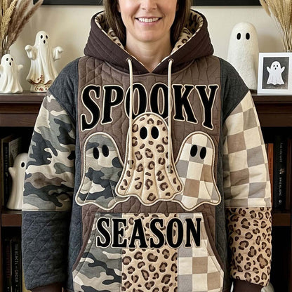 Spooky Pattern Ghost Club Hoodie GDTONTD2033