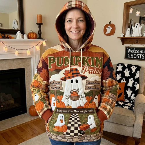 Ghostly Pumpkin Patch Hoodie GDTONTD2038