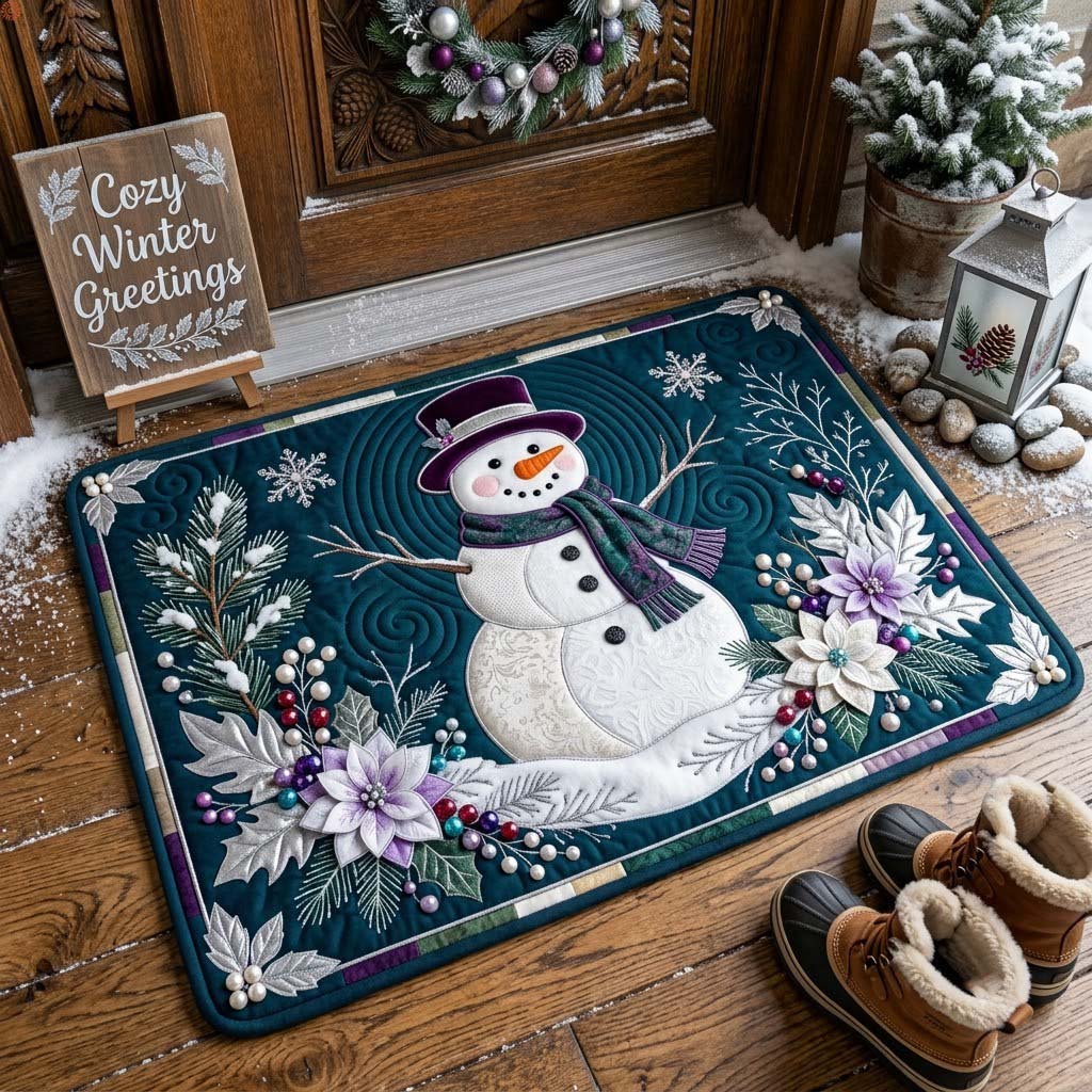 Winter Garden Snowman Doormat GDTONTD2086