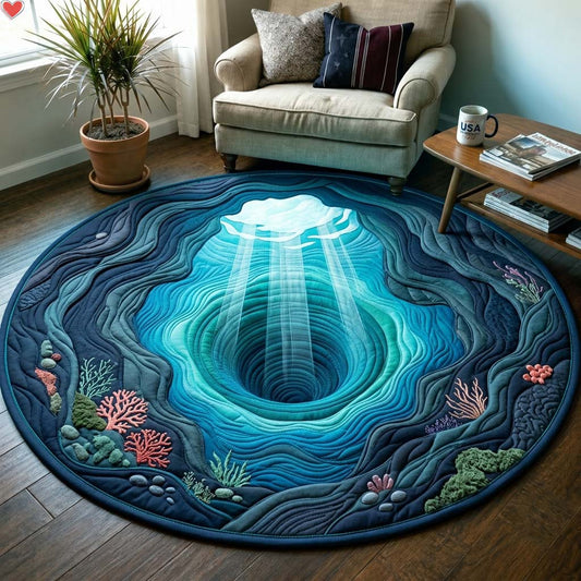Ocean Portal Quilted Round Mat GDTONTD349