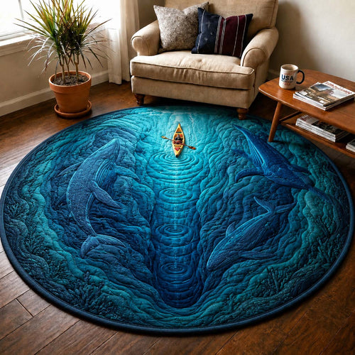 Deep Current Quilted Round Mat GDTONTD352