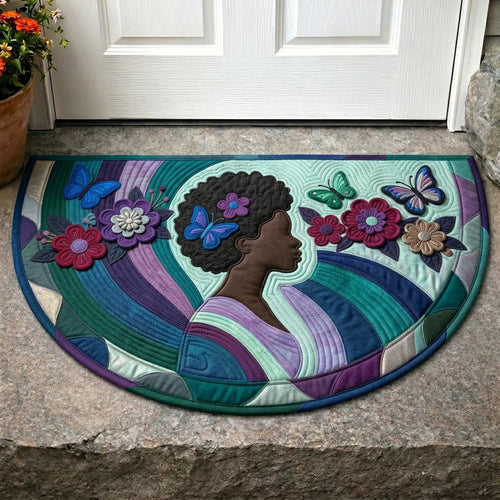 Emerald Butterfly Quilted Welcome Mat GDTONTD417