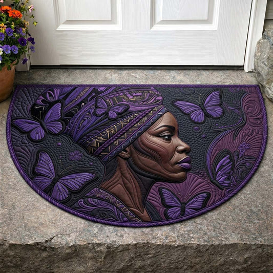 Purple Butterfly Quilted Welcome Mat GDTONTD423