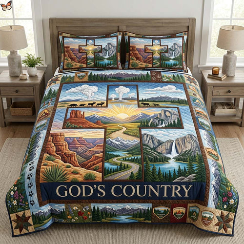 National Parks Faith 3-Piece Quilted Bedding Set GDTONTD545