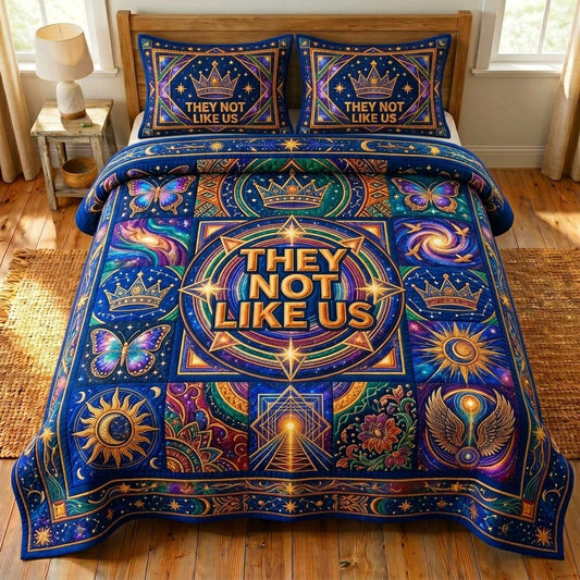 Cosmic Crown 3-Piece Quilted Bedding Set GDTONTD562