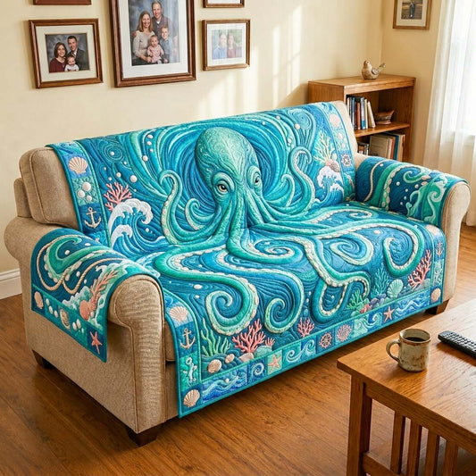 Ocean Octopus  Quilted Sofa Cover GDTONTD579