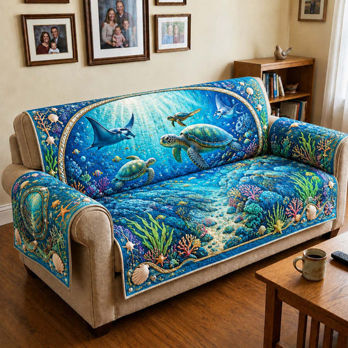 Sea Turtle Reef  Quilted Sofa Cover GDTONTD580