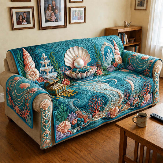 Pearl Tide  Quilted Sofa Cover GDTONTD583