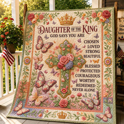 Butterfly Cross Daughter Quilted Blanket GDTONTD607