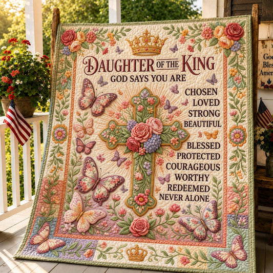 Butterfly Cross Daughter Quilted Blanket GDTONTD607