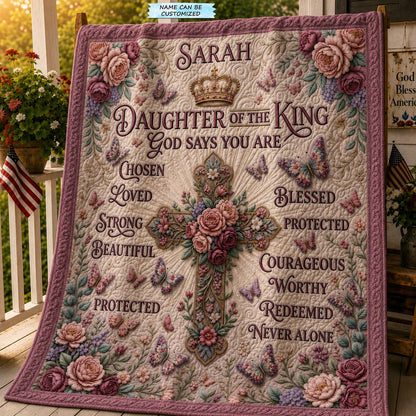 Mauve Faith Garden Quilted Blanket QTCUZ GDTONTD613